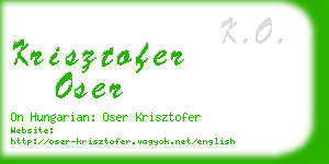 krisztofer oser business card